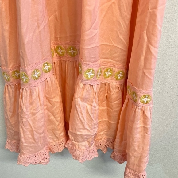 Cleobella Embroidered Eyelet Plunge Camelia Maxi Dress - Picture 7 of 10